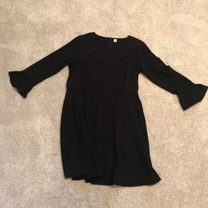 Black Modern Long Sleeve Dress
